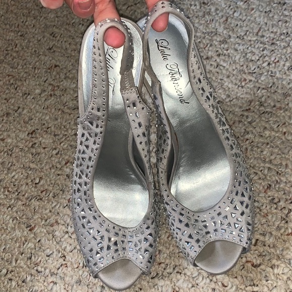 Silver Sparkle High Heels - Picture 3 of 4